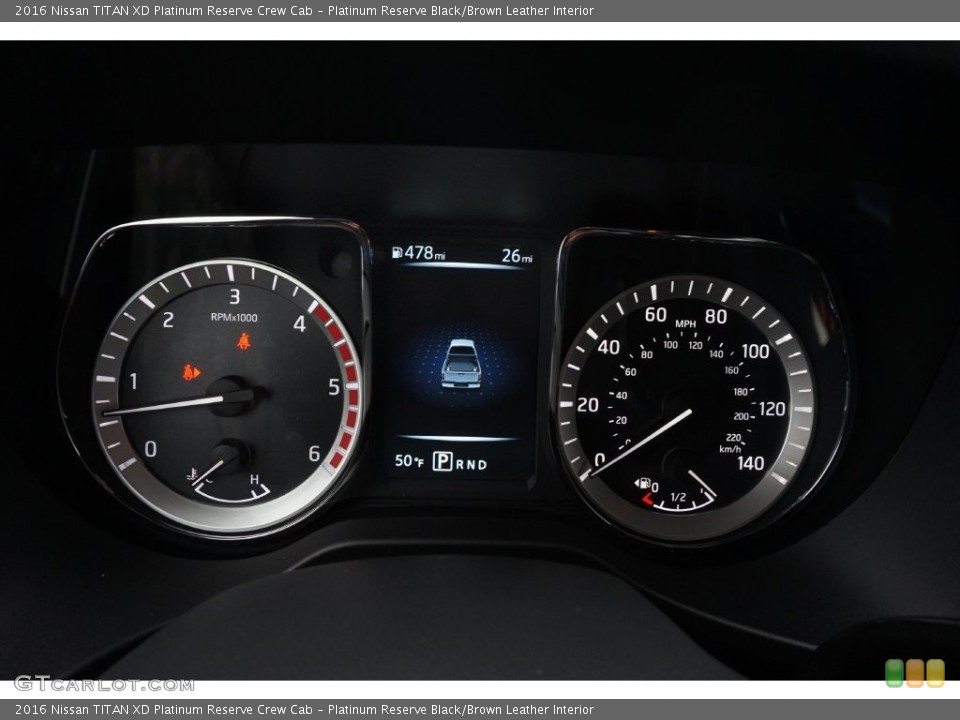 Platinum Reserve Black/Brown Leather Interior Gauges for the 2016 Nissan TITAN XD Platinum Reserve Crew Cab #109959848