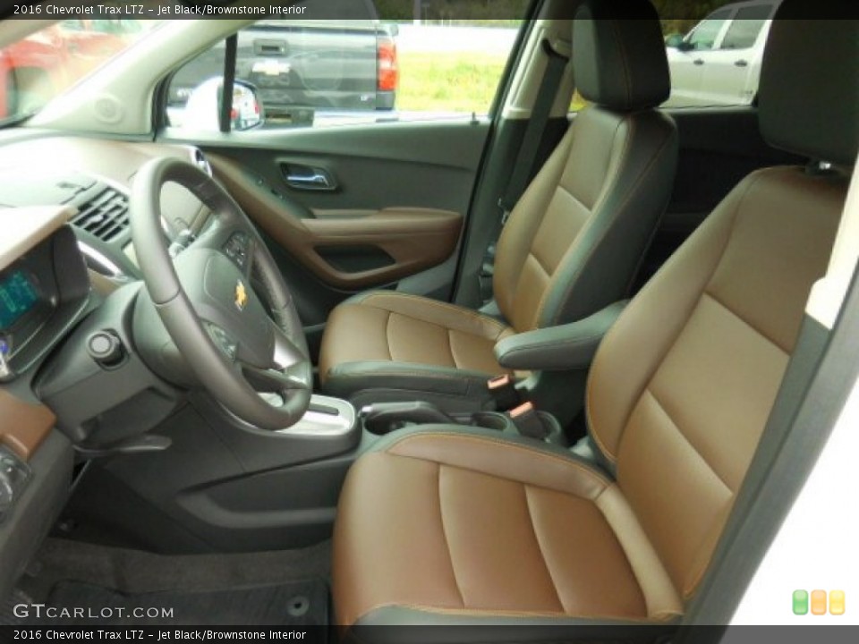 Jet Black/Brownstone Interior Front Seat for the 2016 Chevrolet Trax LTZ #110000495