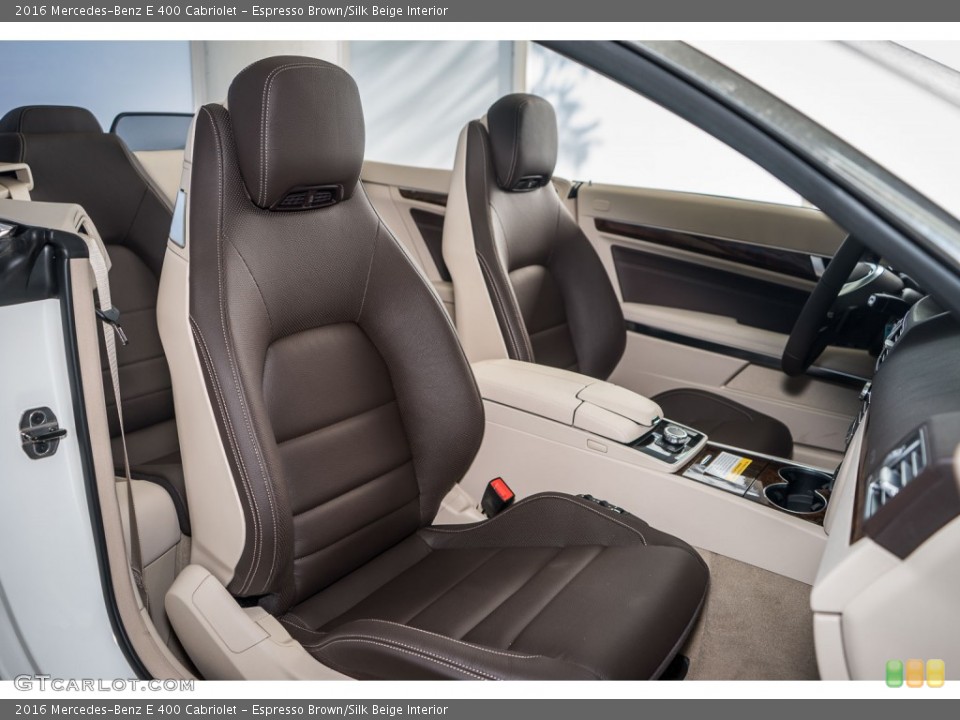 Espresso Brown/Silk Beige Interior Photo for the 2016 Mercedes-Benz E 400 Cabriolet #110037549