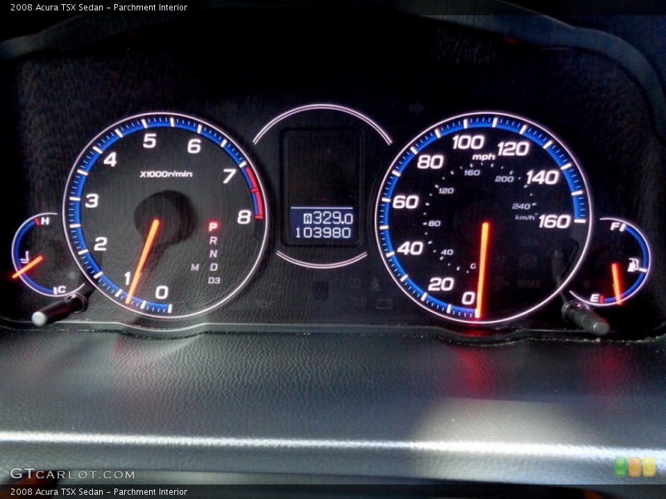 Parchment Interior Gauges for the 2008 Acura TSX Sedan #110060920