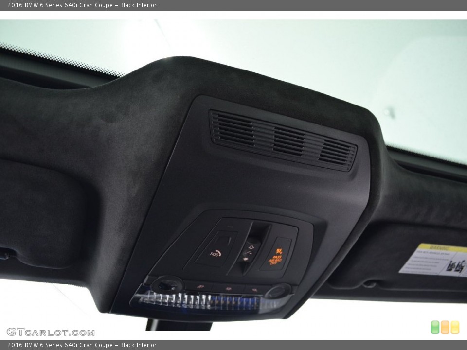 Black Interior Controls for the 2016 BMW 6 Series 640i Gran Coupe #110062216