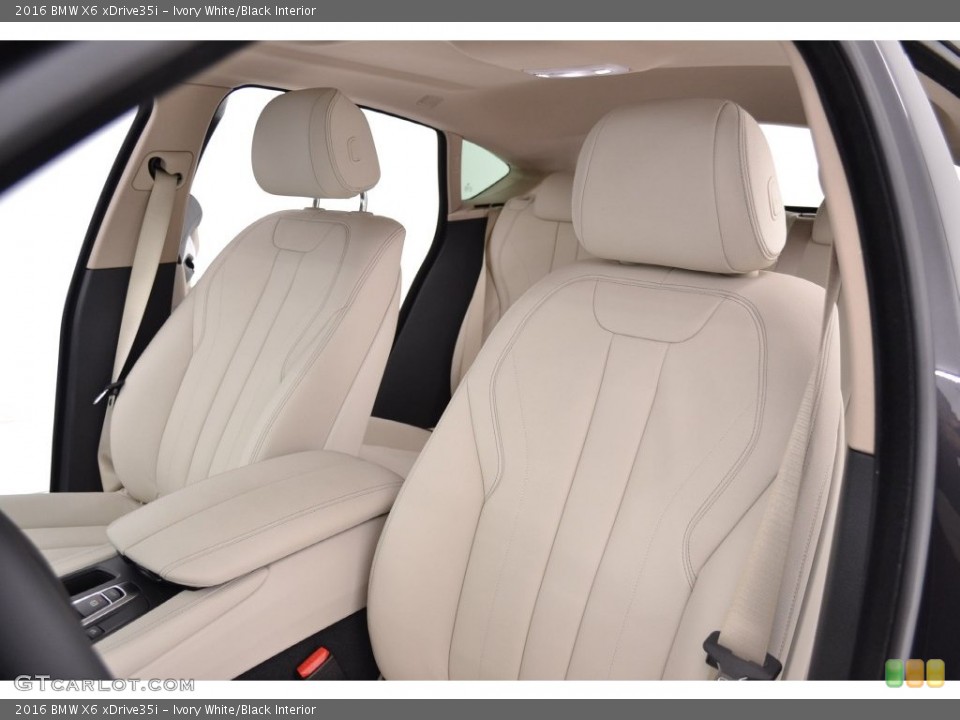 Ivory White/Black Interior Front Seat for the 2016 BMW X6 xDrive35i #110064268