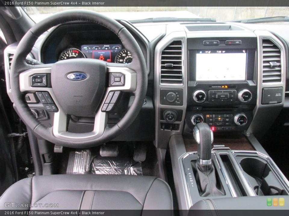 Black Interior Dashboard for the 2016 Ford F150 Platinum SuperCrew 4x4 #110091410