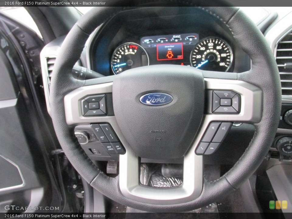 Black Interior Steering Wheel for the 2016 Ford F150 Platinum SuperCrew 4x4 #110091635