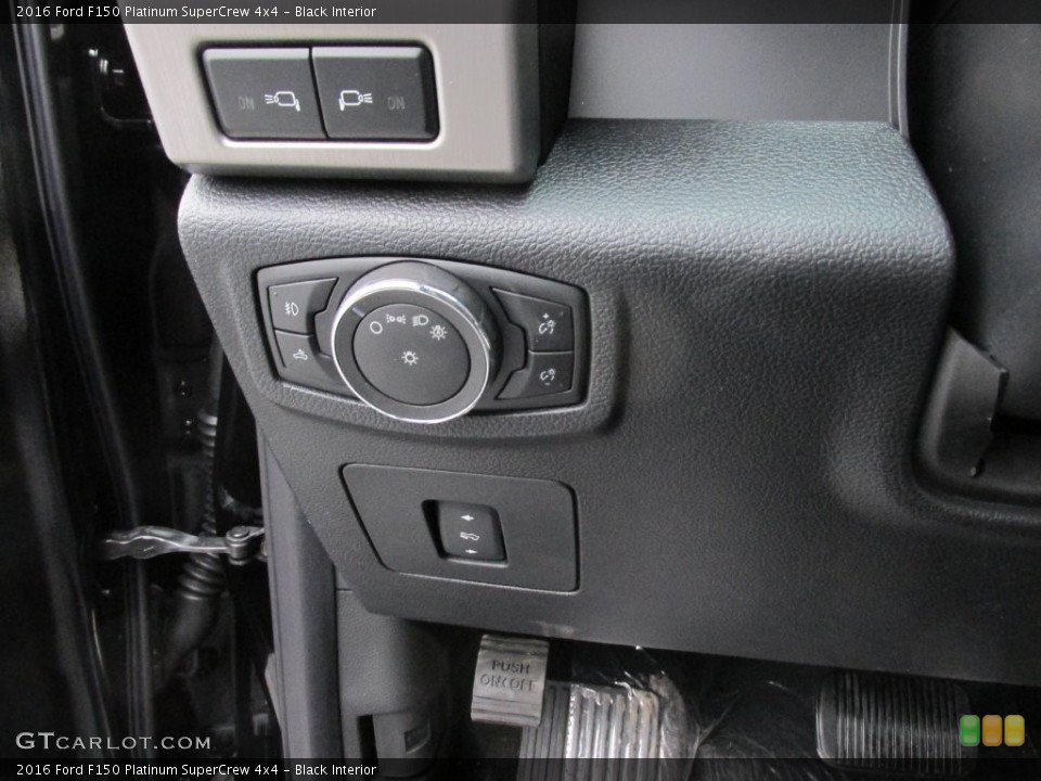 Black Interior Controls for the 2016 Ford F150 Platinum SuperCrew 4x4 #110091680