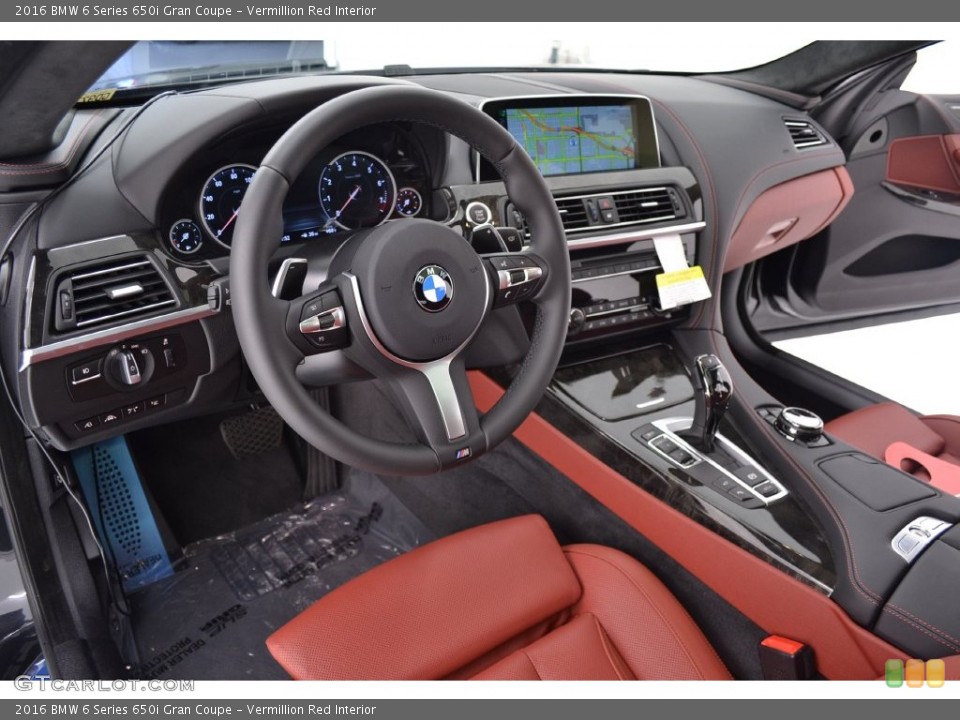 Vermillion Red Interior Prime Interior for the 2016 BMW 6 Series 650i Gran Coupe #110101739