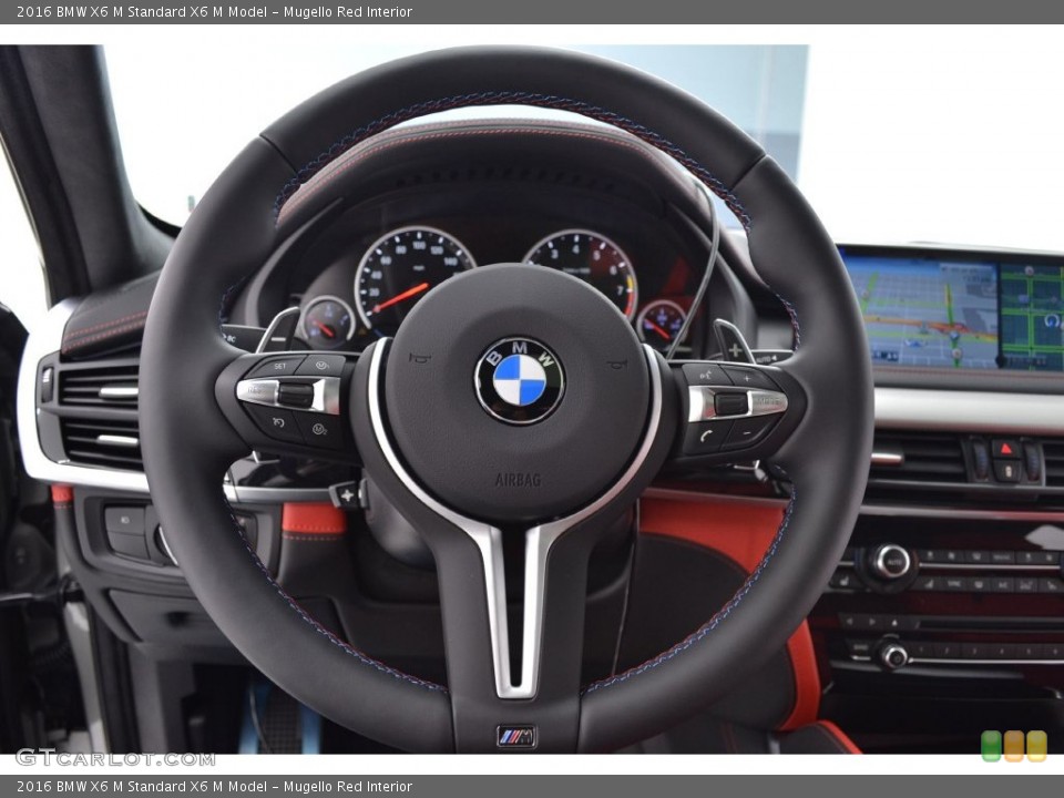 Mugello Red Interior Steering Wheel for the 2016 BMW X6 M  #110102374