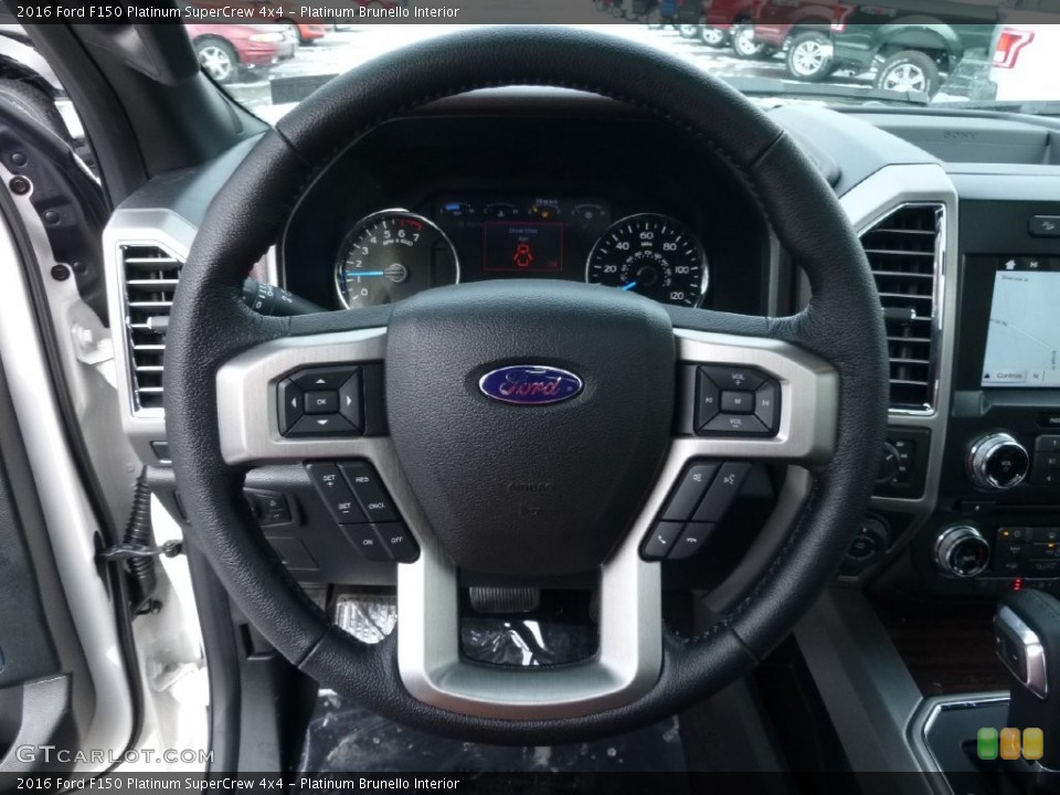 Platinum Brunello Interior Steering Wheel for the 2016 Ford F150 Platinum SuperCrew 4x4 #110124866