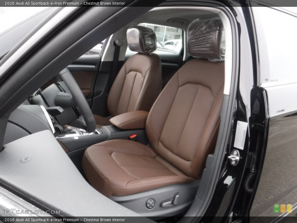 Chestnut Brown Interior Front Seat for the 2016 Audi A3 Sportback e-tron Premium #110125958