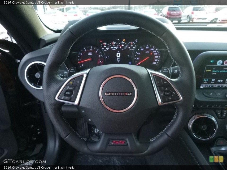 Jet Black Interior Steering Wheel for the 2016 Chevrolet Camaro SS Coupe #110135306