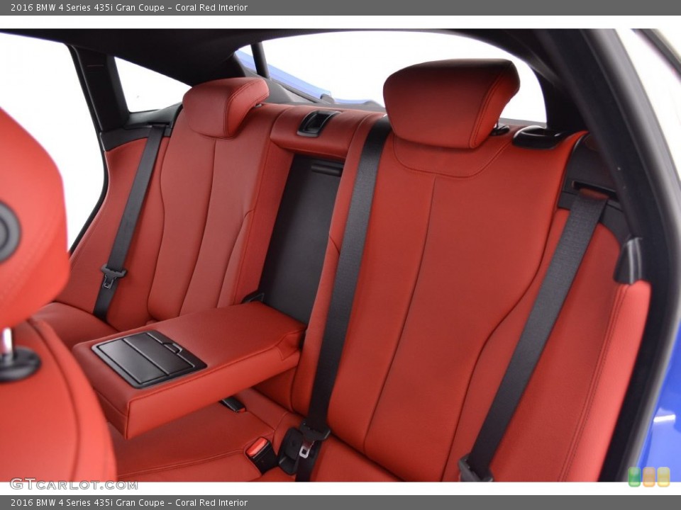 Coral Red Interior Rear Seat for the 2016 BMW 4 Series 435i Gran Coupe #110136464