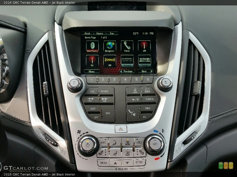 Jet Black Interior Controls for the 2016 GMC Terrain Denali AWD #110141495