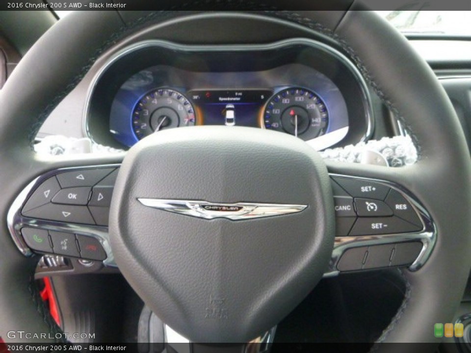 Black Interior Steering Wheel for the 2016 Chrysler 200 S AWD #110150728