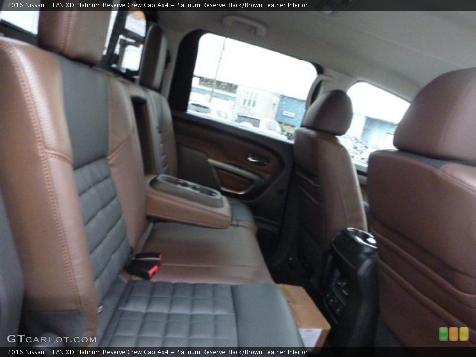Platinum Reserve Black/Brown Leather Interior Rear Seat for the 2016 Nissan TITAN XD Platinum Reserve Crew Cab 4x4 #110160253