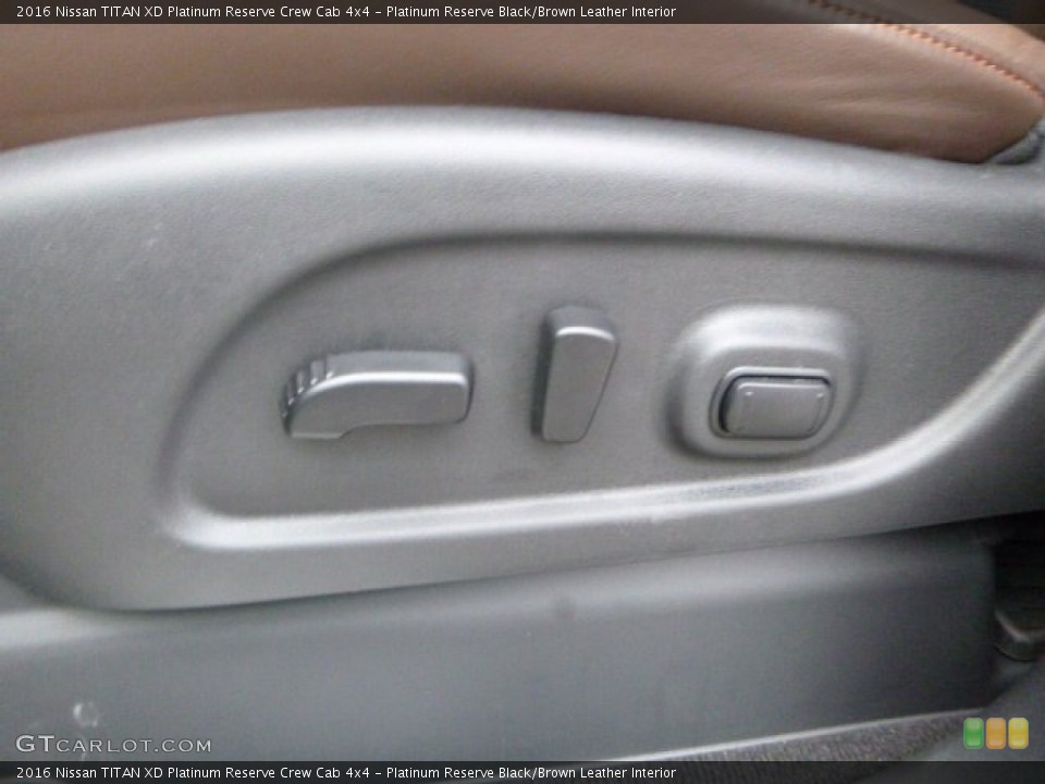 Platinum Reserve Black/Brown Leather Interior Controls for the 2016 Nissan TITAN XD Platinum Reserve Crew Cab 4x4 #110160448
