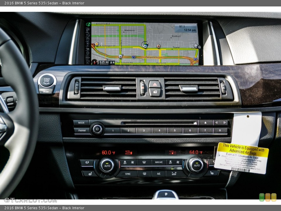 Black Interior Navigation for the 2016 BMW 5 Series 535i Sedan #110164315