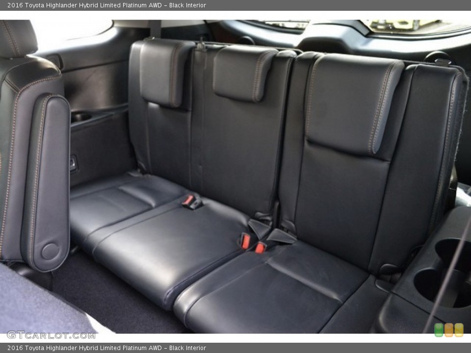 Black Interior Rear Seat for the 2016 Toyota Highlander Hybrid Limited Platinum AWD #110172484