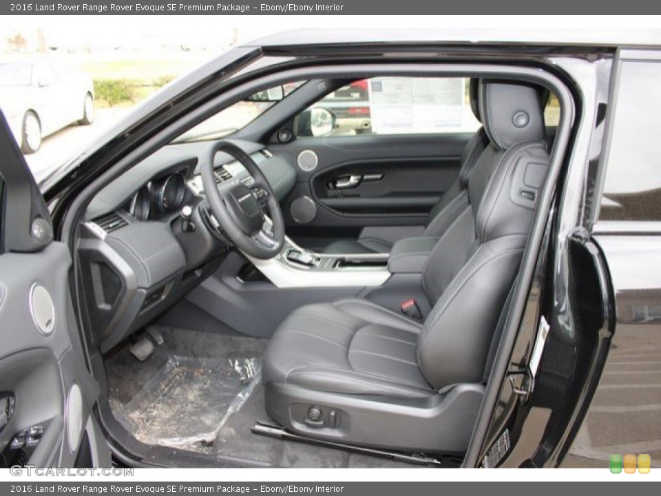 Ebony/Ebony Interior Front Seat for the 2016 Land Rover Range Rover Evoque SE Premium Package #110179939