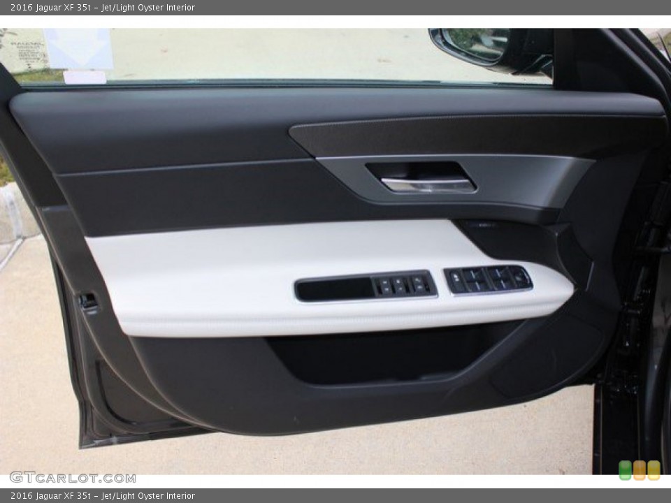 Jet/Light Oyster Interior Door Panel for the 2016 Jaguar XF 35t #110180512