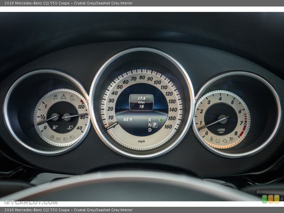 Crystal Grey/Seashell Grey Interior Gauges for the 2016 Mercedes-Benz CLS 550 Coupe #110181895