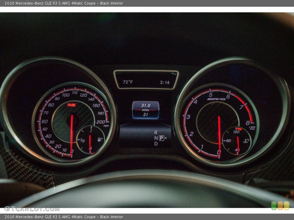 Black Interior Gauges for the 2016 Mercedes-Benz GLE 63 S AMG 4Matic Coupe #110182216