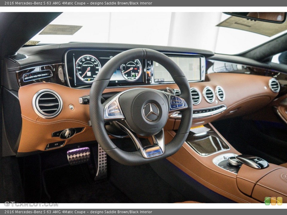 designo Saddle Brown/Black Interior Prime Interior for the 2016 Mercedes-Benz S 63 AMG 4Matic Coupe #110182460