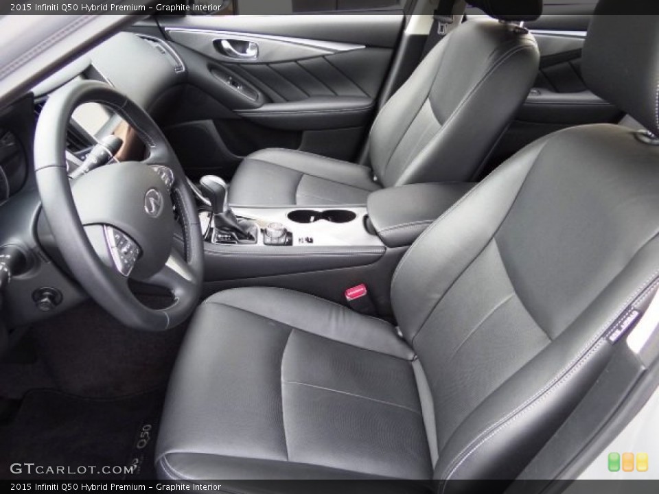 Graphite Interior Front Seat for the 2015 Infiniti Q50 Hybrid Premium #110202832
