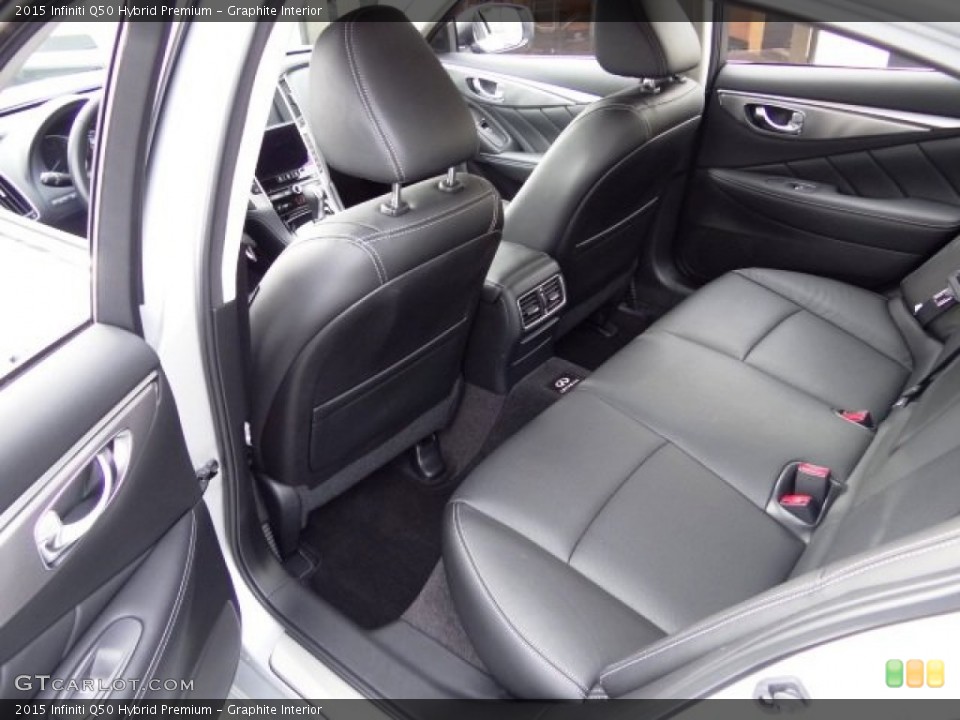 Graphite Interior Rear Seat for the 2015 Infiniti Q50 Hybrid Premium #110203150