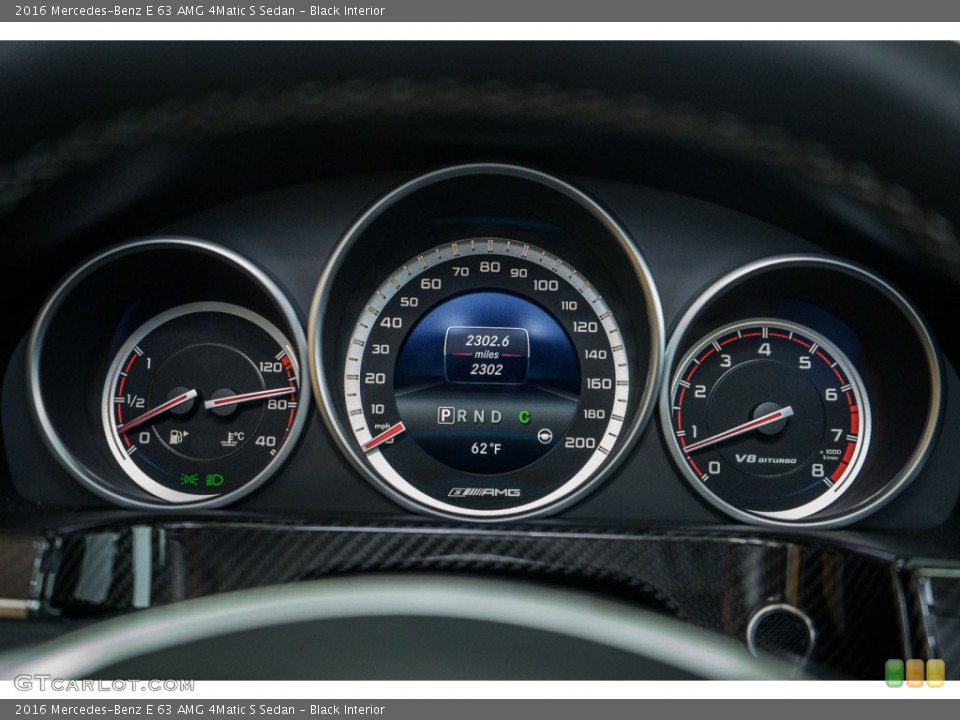 Black Interior Gauges for the 2016 Mercedes-Benz E 63 AMG 4Matic S Sedan #110211610