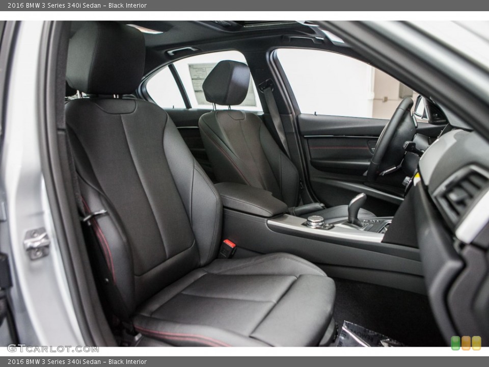 Black Interior Front Seat for the 2016 BMW 3 Series 340i Sedan #110230133