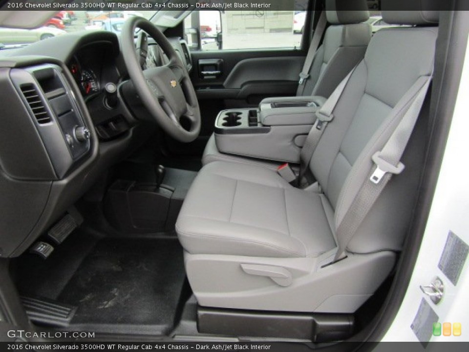 Dark Ash/Jet Black Interior Front Seat for the 2016 Chevrolet Silverado 3500HD WT Regular Cab 4x4 Chassis #110239634