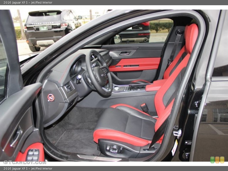 Jet/Red Interior Front Seat for the 2016 Jaguar XF S #110252352