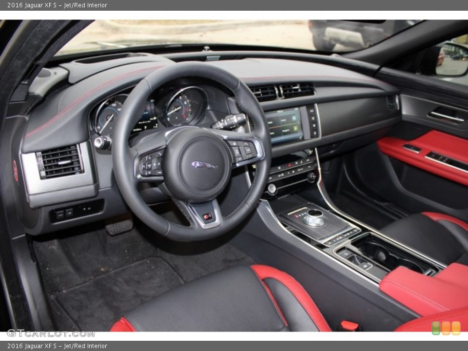 Jet/Red Interior Prime Interior for the 2016 Jaguar XF S #110252589