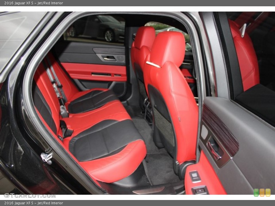 Jet/Red Interior Rear Seat for the 2016 Jaguar XF S #110253345