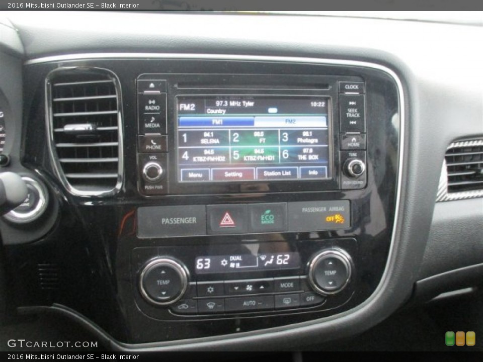 Black Interior Controls for the 2016 Mitsubishi Outlander SE #110257038