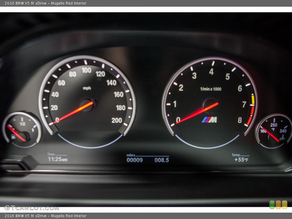 Mugello Red Interior Gauges for the 2016 BMW X5 M xDrive #110307527
