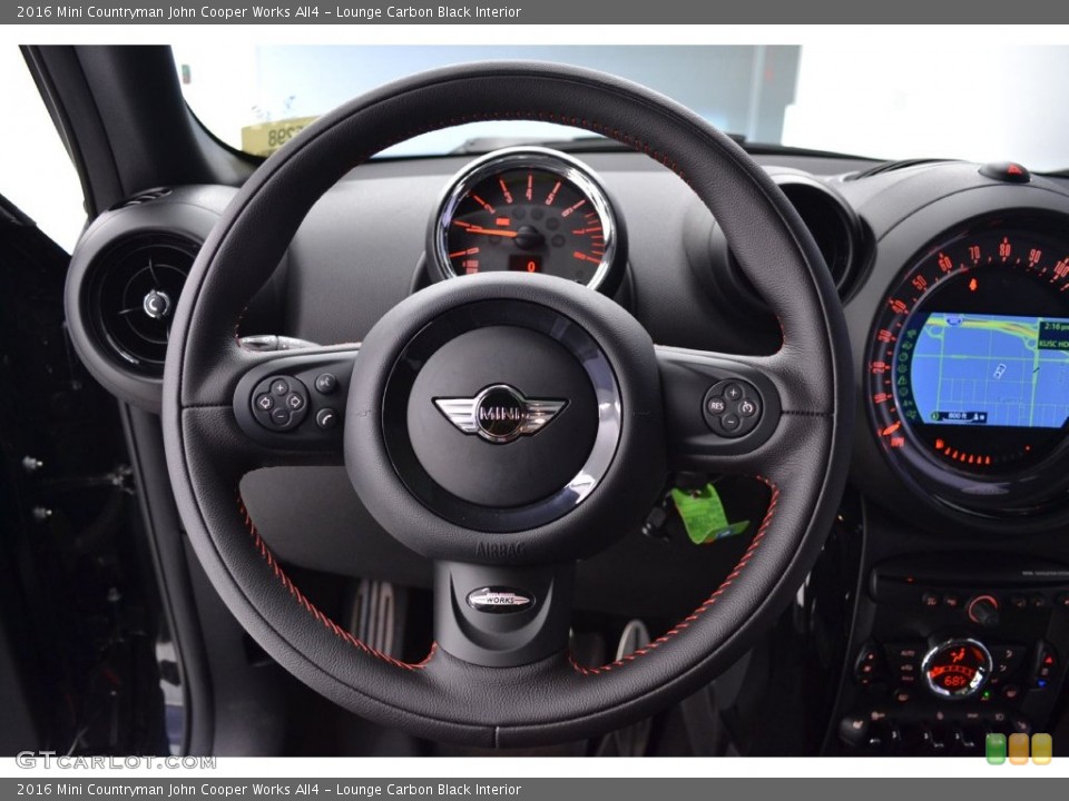 Lounge Carbon Black Interior Steering Wheel for the 2016 Mini Countryman John Cooper Works All4 #110315594