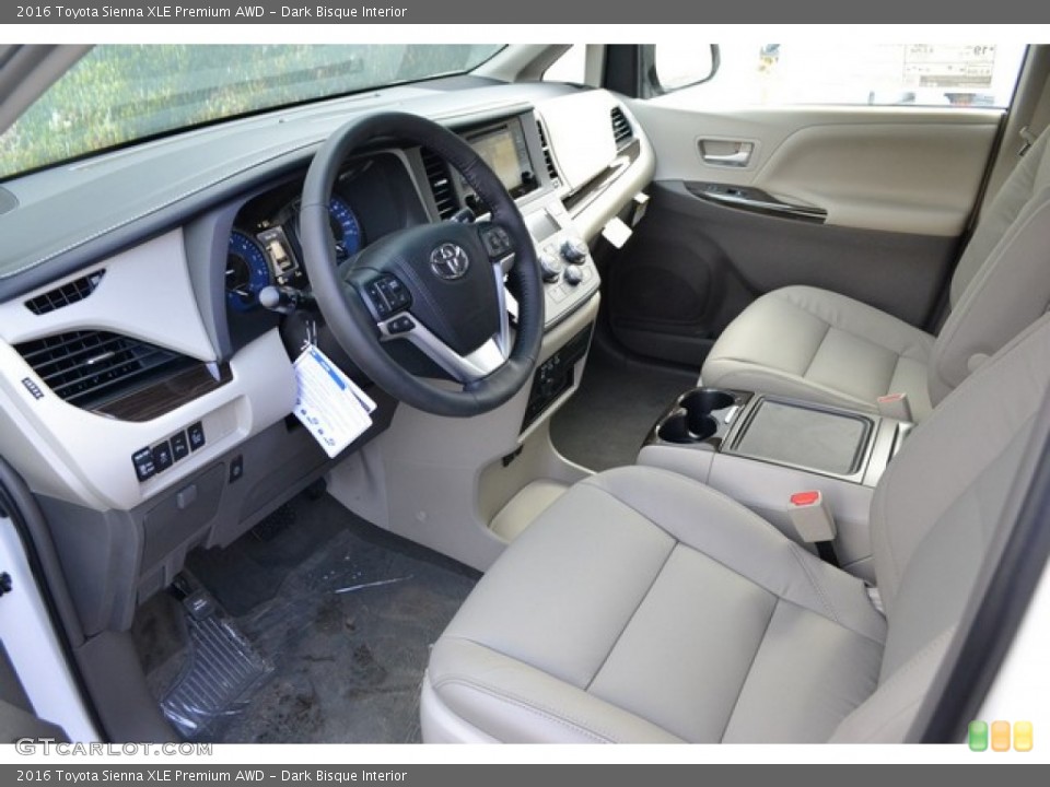 Dark Bisque Interior Prime Interior for the 2016 Toyota Sienna XLE Premium AWD #110352937