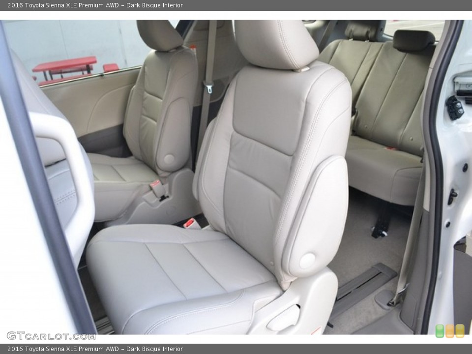 Dark Bisque Interior Rear Seat for the 2016 Toyota Sienna XLE Premium AWD #110352961
