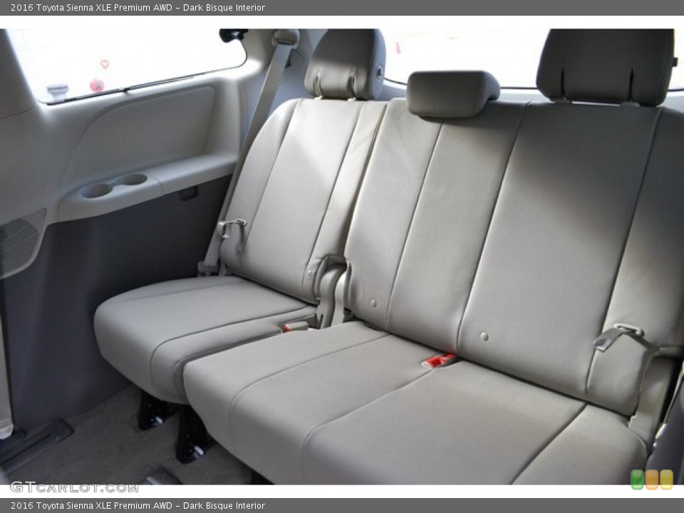 Dark Bisque Interior Rear Seat for the 2016 Toyota Sienna XLE Premium AWD #110352979