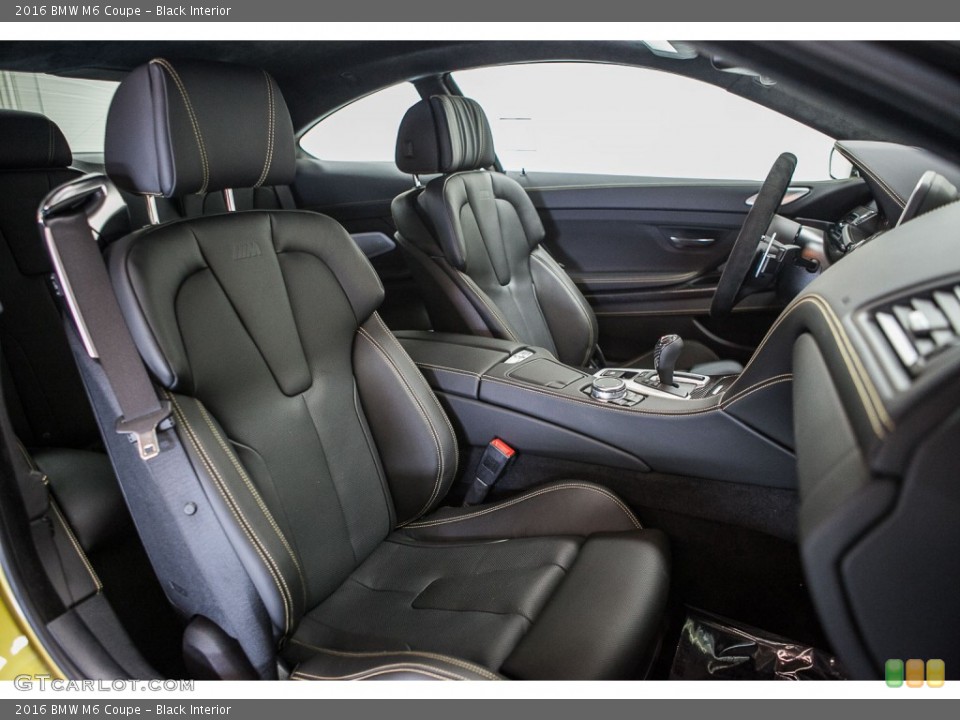 Black Interior Front Seat for the 2016 BMW M6 Coupe #110372339