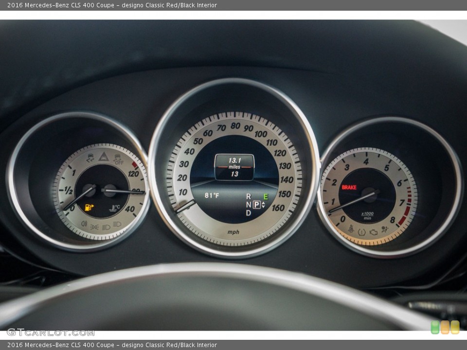 designo Classic Red/Black Interior Gauges for the 2016 Mercedes-Benz CLS 400 Coupe #110376165
