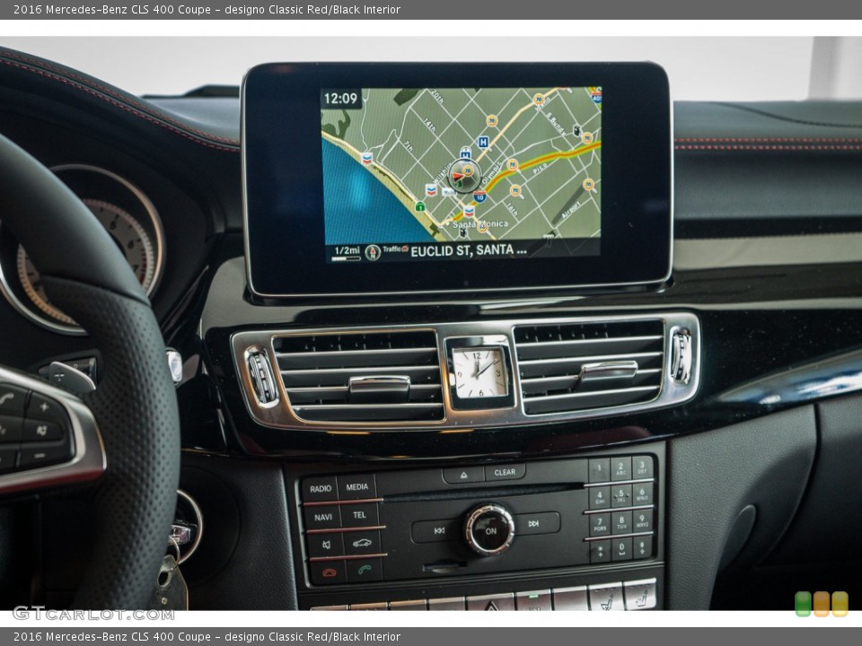 designo Classic Red/Black Interior Navigation for the 2016 Mercedes-Benz CLS 400 Coupe #110376194