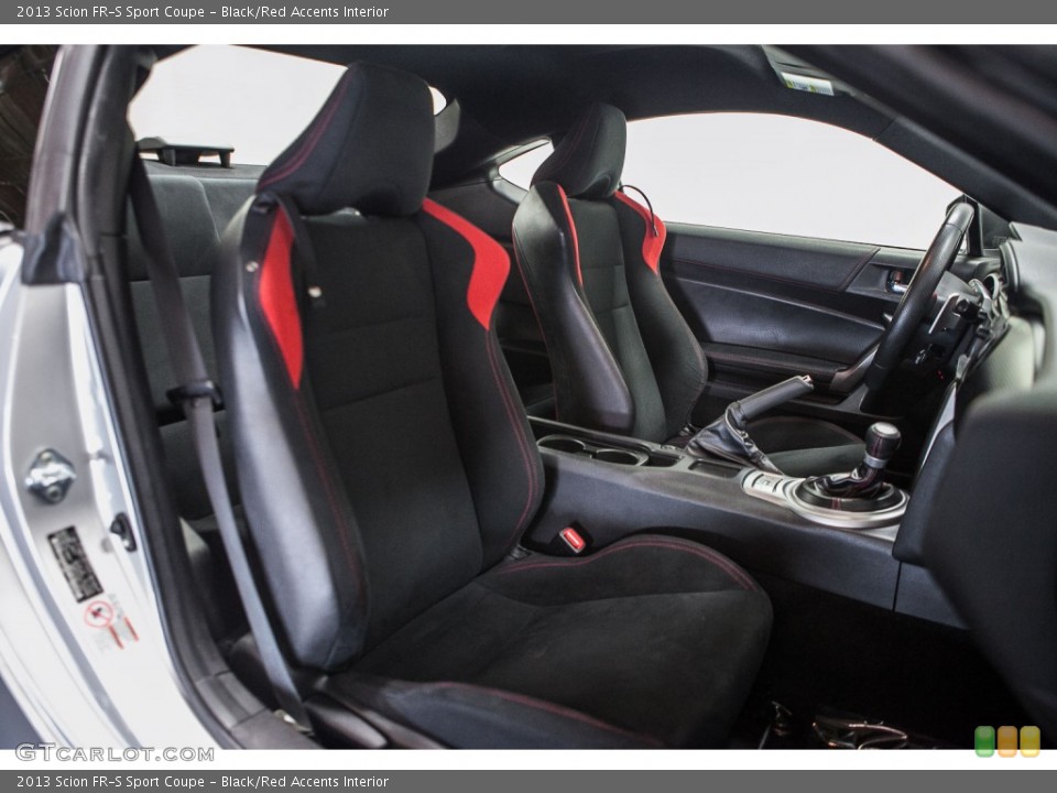 Black/Red Accents Interior Front Seat for the 2013 Scion FR-S Sport Coupe #110397223