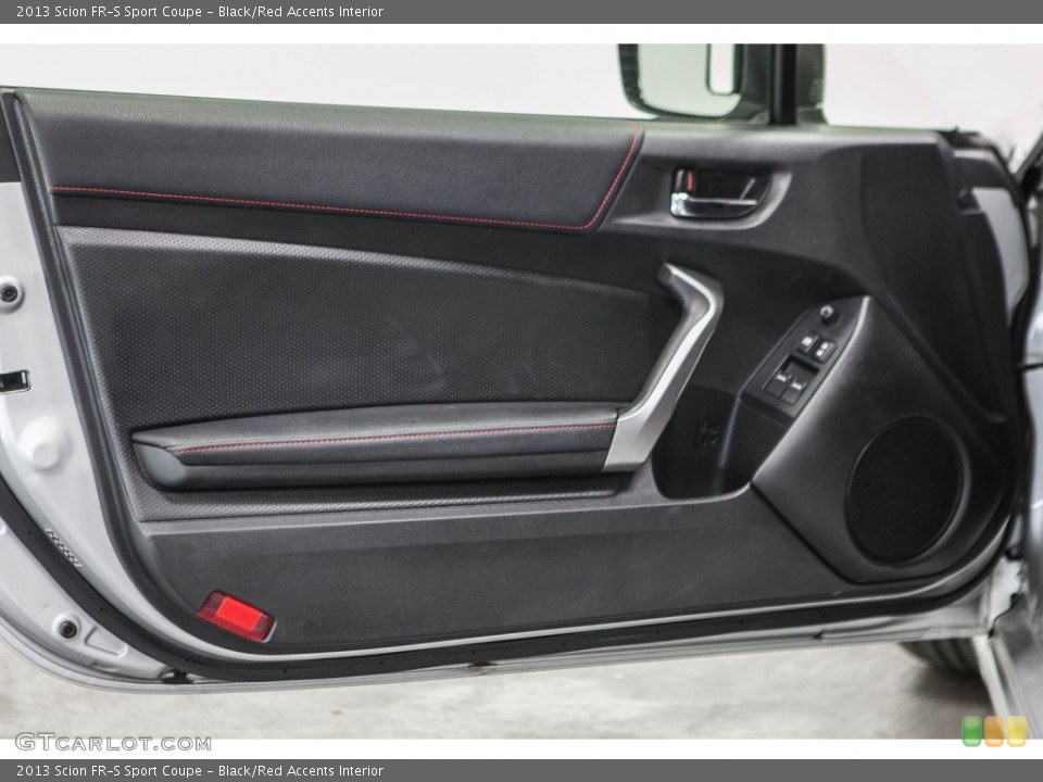 Black/Red Accents Interior Door Panel for the 2013 Scion FR-S Sport Coupe #110397380