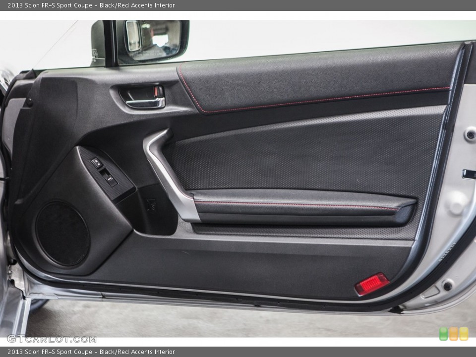 Black/Red Accents Interior Door Panel for the 2013 Scion FR-S Sport Coupe #110397478