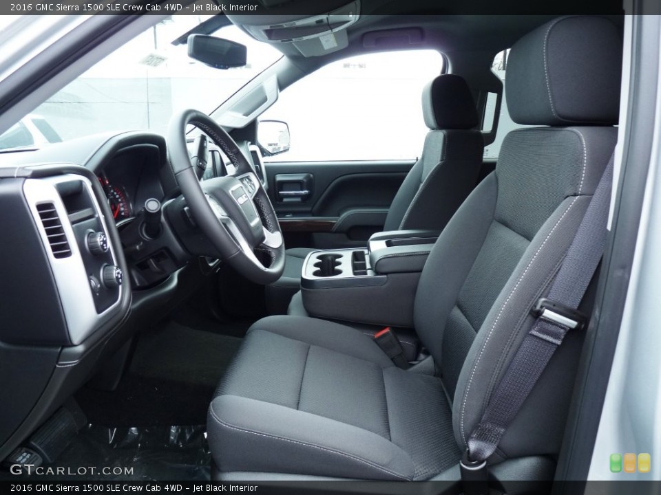 Jet Black Interior Photo for the 2016 GMC Sierra 1500 SLE Crew Cab 4WD #110398531