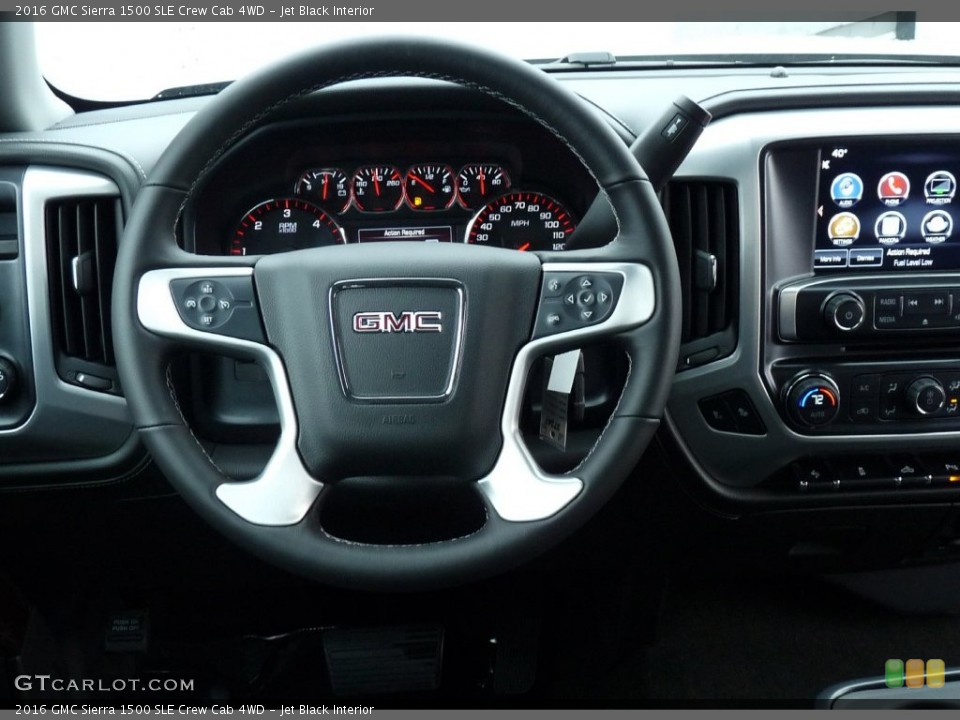 Jet Black Interior Steering Wheel for the 2016 GMC Sierra 1500 SLE Crew Cab 4WD #110398555