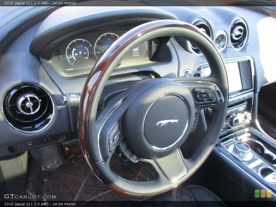 Jet/Jet Interior Steering Wheel for the 2016 Jaguar XJ L 3.0 AWD #110401891