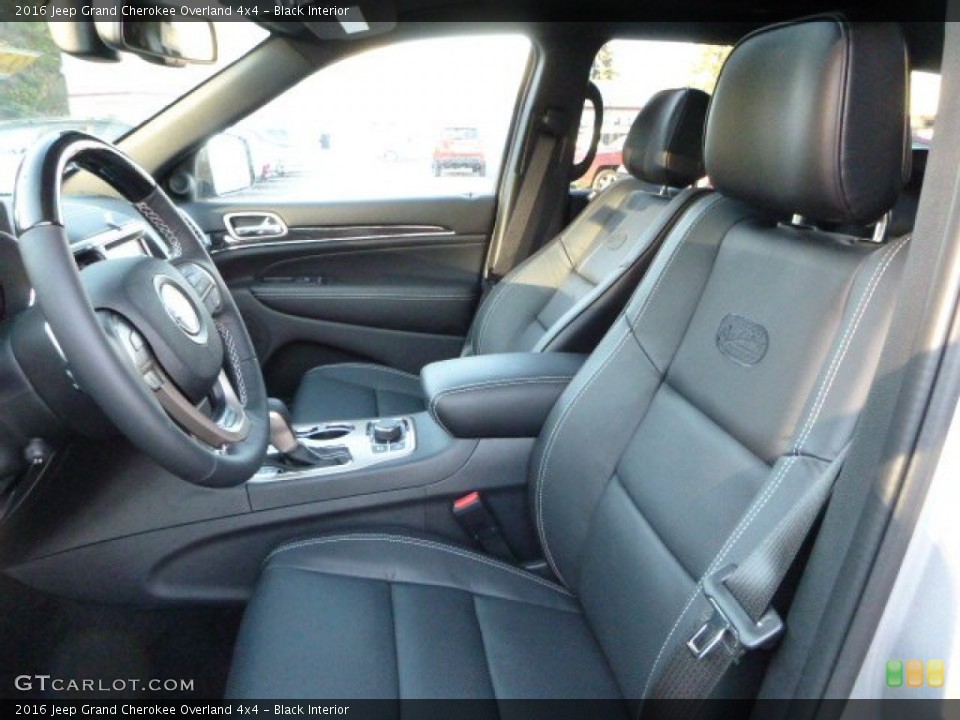 Black Interior Front Seat for the 2016 Jeep Grand Cherokee Overland 4x4 #110422072